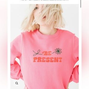 ban.do BE PRESENT BALLOON SLEEVE SWEATSHIRT